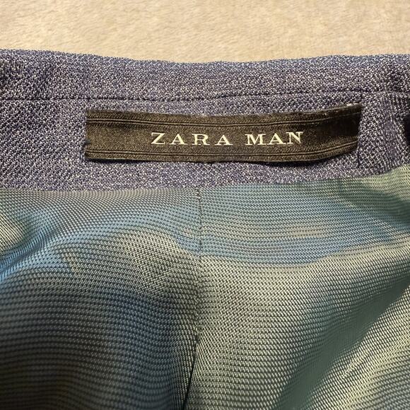 Zara Man Mens Blazer Size 38 Double Button Semi Formal Office Preppy Classic - Picture 8 of 15